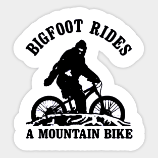 Bigfoot Riding A Mountain Sticker